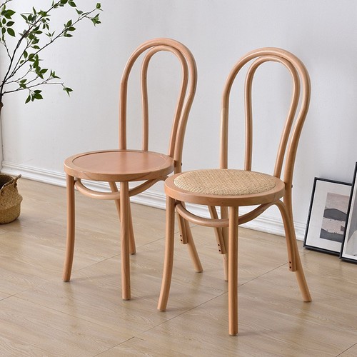Sonerate Internet-famous cafe leisure chair American vintage rattan stool Wabi-Sabi style restaurant retro dining chair