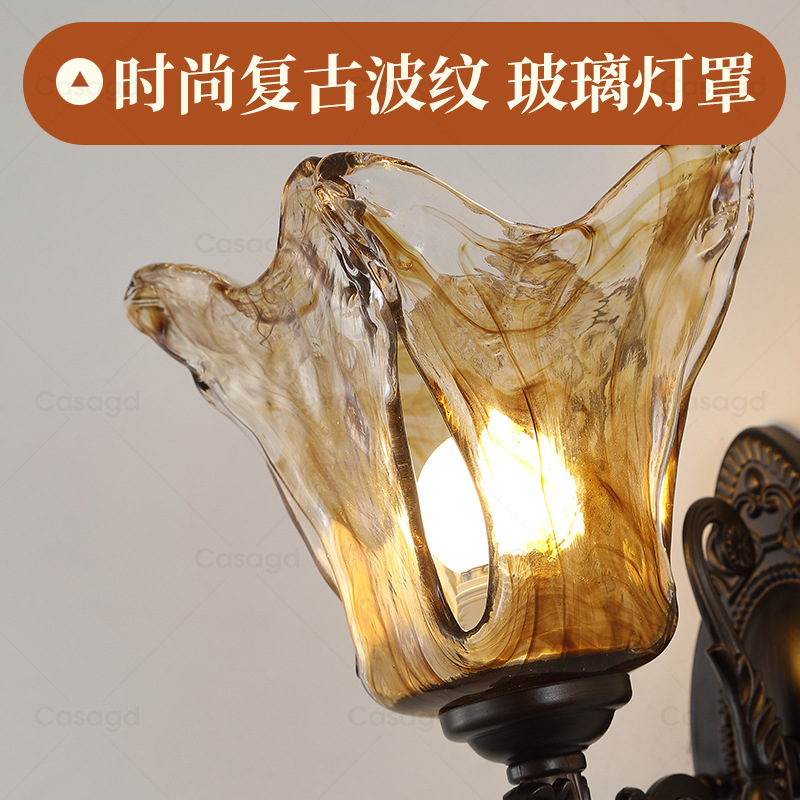 法式中古风床头壁灯创意美式复古客厅卧室艺术小天使楼梯灯casagd|undefined