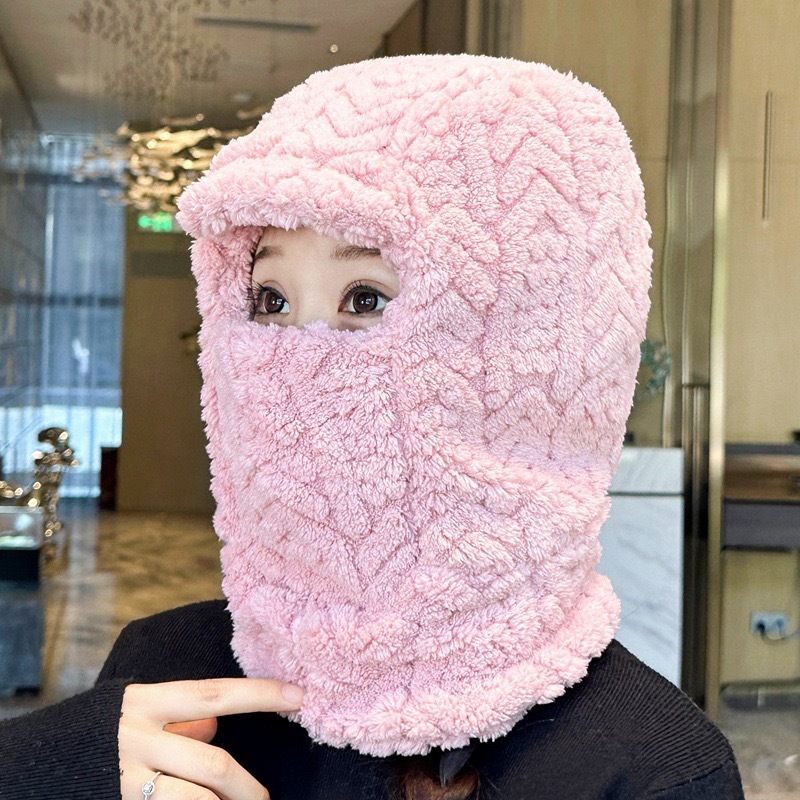 冬季保暖男女骑行护脸护耳帽围脖一体加绒加厚连体户外防寒神器帽|undefined