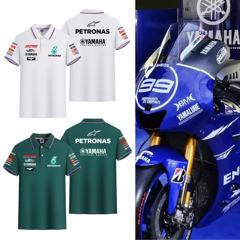 Motorcycle Clothing Men's Summer Polo Shirt Short-Sleeved T-Shirt Yamaha Yamah Cycling Clothing Motorcycle Petrona No. 6