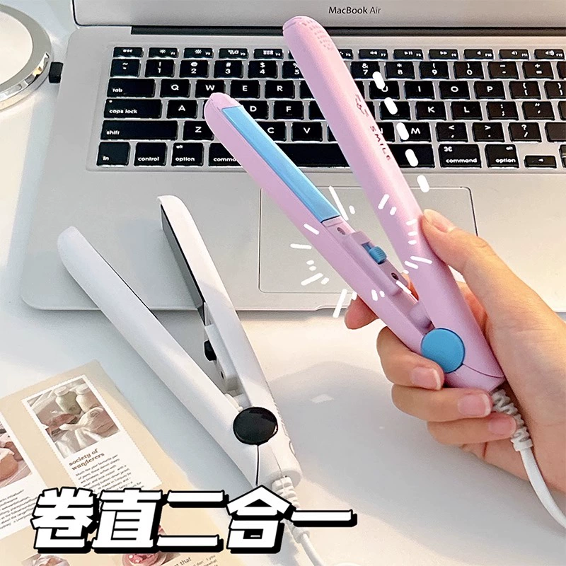 Маленькая электрическая шинка прямые волосы вьющиеся волосы двойного назначения челка студент выпрямить зажим мини портативная гладильная доска