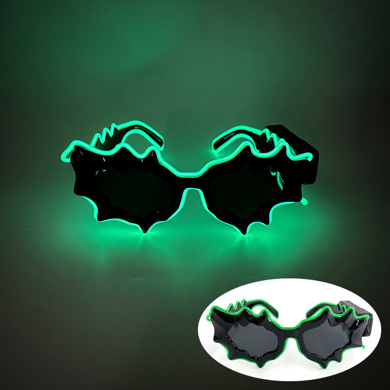 Nueva personalidad extraña irregular LED luminiscente gafas de tinta gafas de onda de moda gafas de sol extrañas props bungee image 14