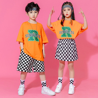 Children Girls boys hiphop street singer rapper jazz dance outfits children girls cheerleading boy hip-hop dance performances