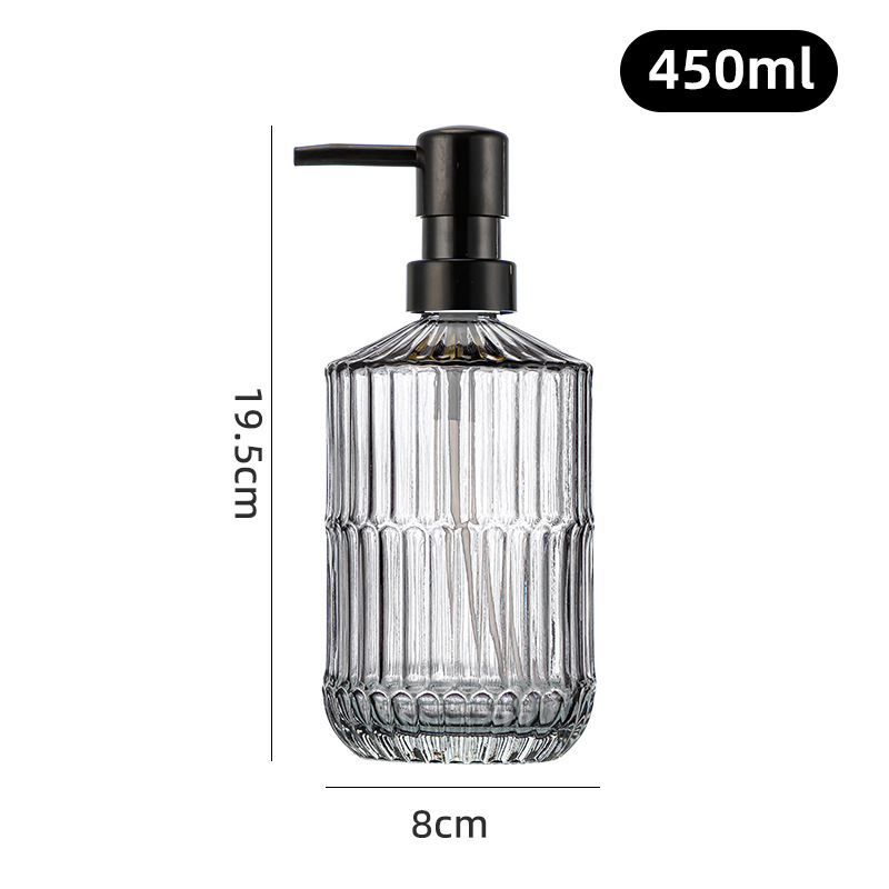 450ml; Nodo de bambú gris + bomba de cabeza negra