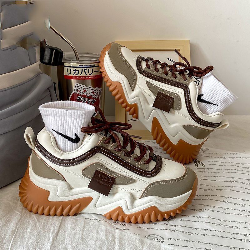 Mori style daddy shoes women's platform platform height increasing slimming Korean style fashionable western style casual sports high breathable women's shoes