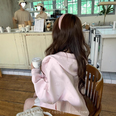 现货CallmeEar//重工猫咪万绣克重卫衣连帽拉链卫衣外套女