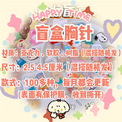 Cartoon Decorative Pin Blind Box Brooch for Girls, Cute and Charming, Mix of Various Styles, Materials, Badges, Decorative Hangers