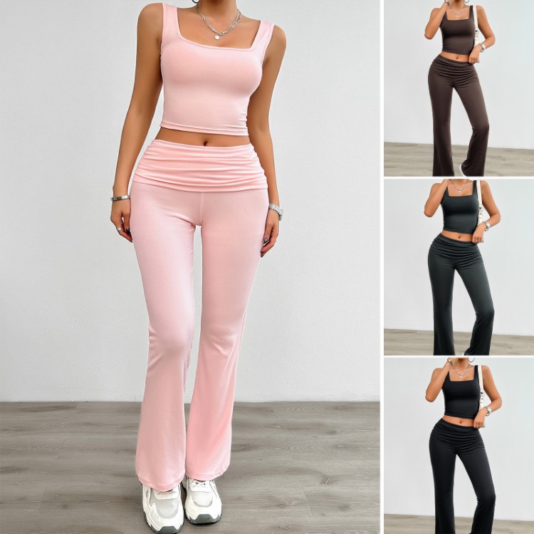 Main product: Cross-border women's casual tank top and leggings two-piece set for sports, fitness, and yoga, model LX262131315