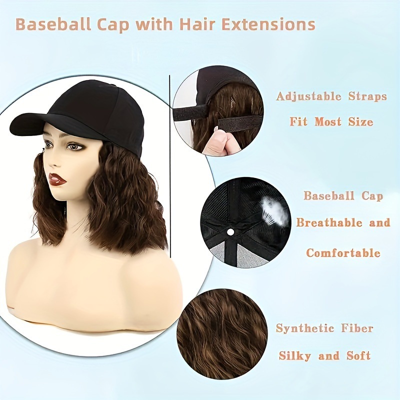 Comercio exterior nuevo sombrero de mujer peluca sombrero de una pieza sombrero de visera de seda de maíz cabeza de Bobo pelo de simulación de moda cubierta completa