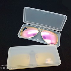 Manufacturer Direct Supply PlasticEyeglass Case Clip Storage Box Large PolarizedClip Box Plastic Frosted Box Wholesale