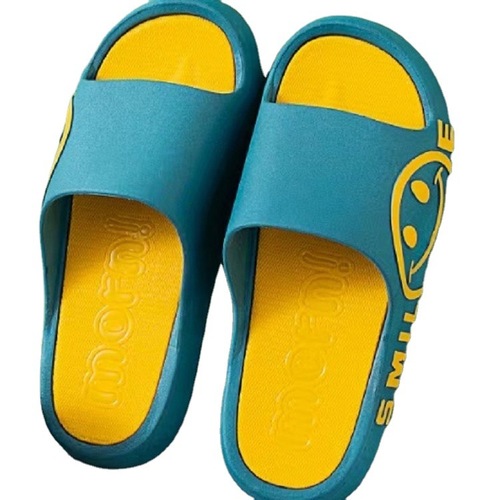 Wholesale street stall new style men's and women's slippers, fashionable smiling Korean style men's and women's couple's non-slip and anti-odor slippers