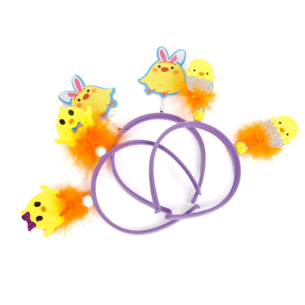 Easter Cute Feather Plastic Party Festival Headband display picture 3