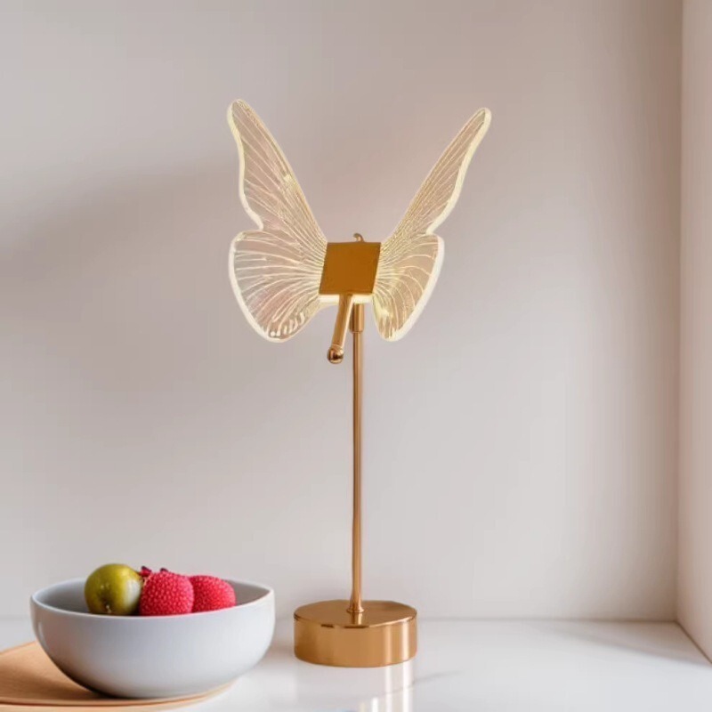 Ins Light Luxury Bedroom Butterfly Table Lamp Creative Internet Celebrity Girl's Room Decoration Atmosphere Night Light Birthday Gift Ins Light Luxury Bedroom Butterfly Table Lamp Creative Internet Celebrity Girl's Room Decoration Atmosphere Night Light Birthday Gift