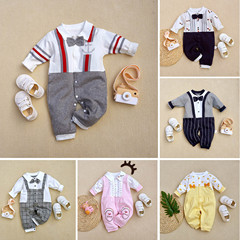 Baby long-sleeved one-piece rompers, infant onesies, spring and autumn rompers, summer air-conditioned clothes, newborn robes