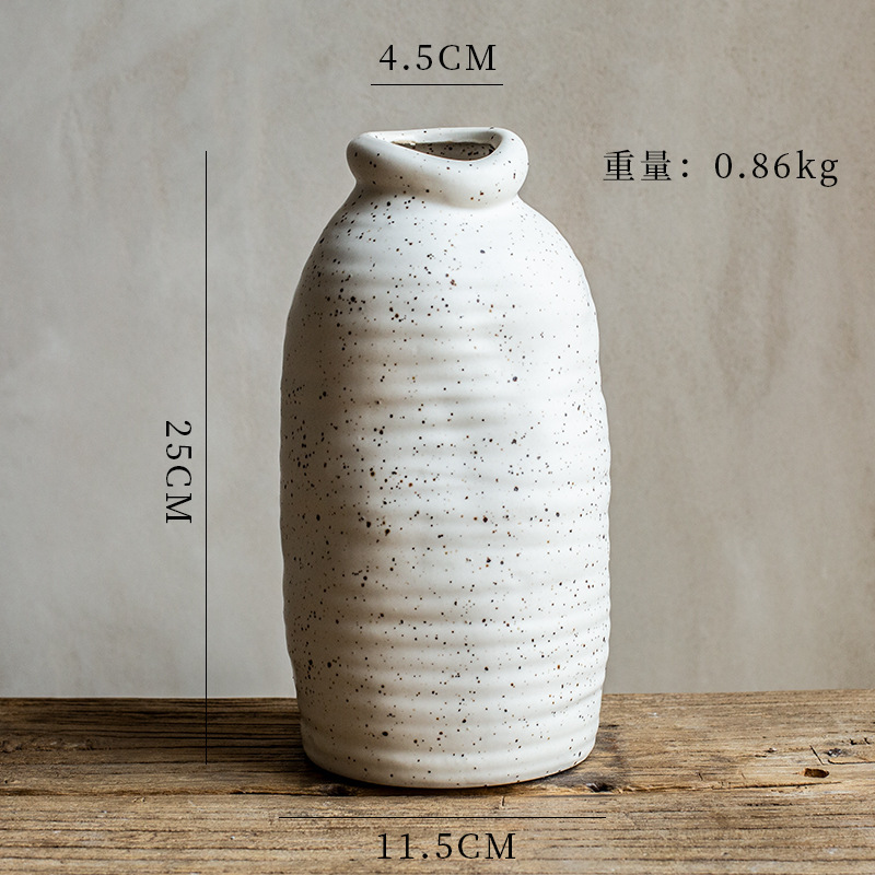 軽くて豪華でハイエンドのセラミック花瓶北欧クリエイティブドライフラワーフラワーアレンジメントリビングルームテレビキャビネット家の装飾装飾品|undefined