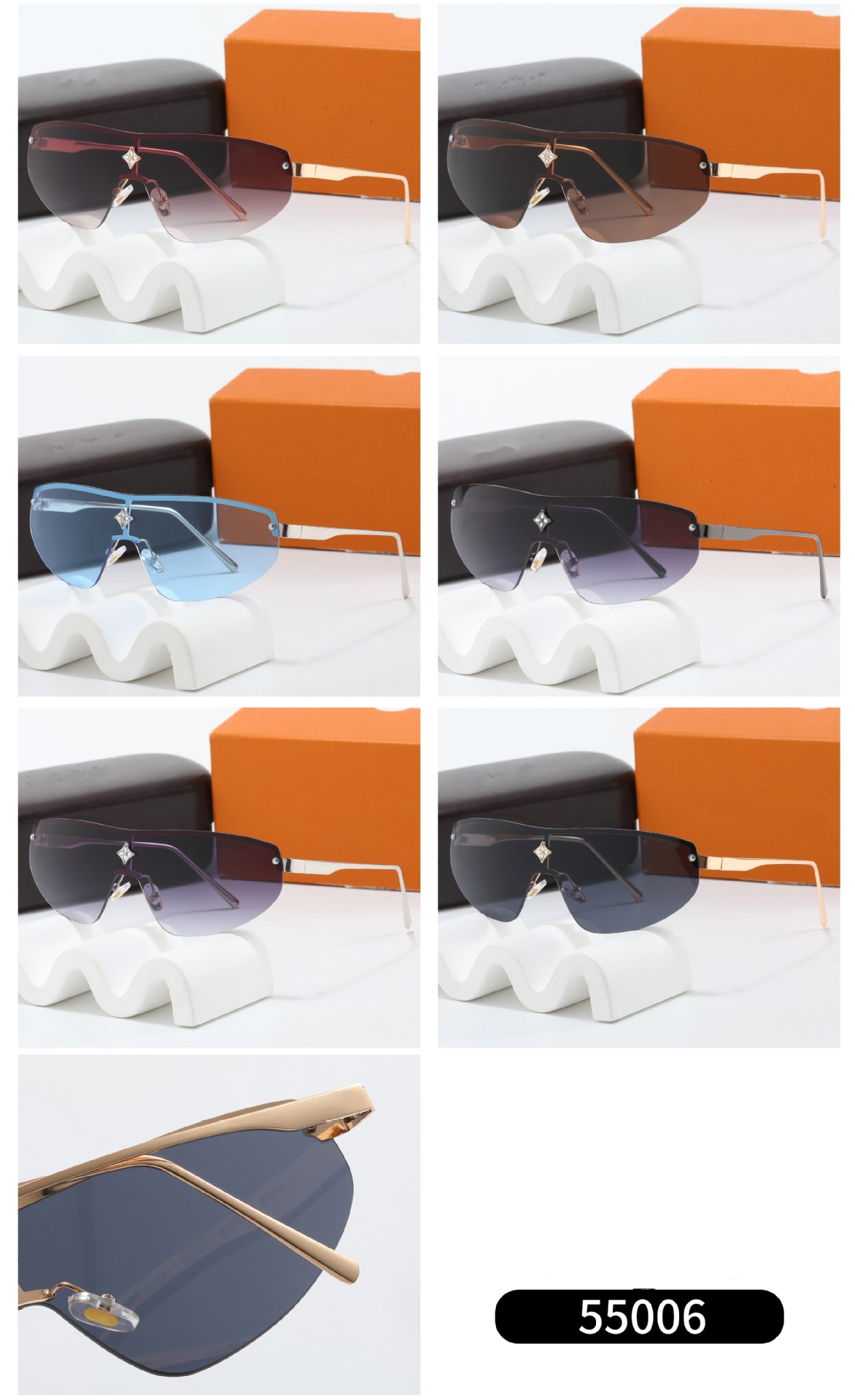 Óculos de sol vintage sem aro para mulher moda tendência_voghion.com