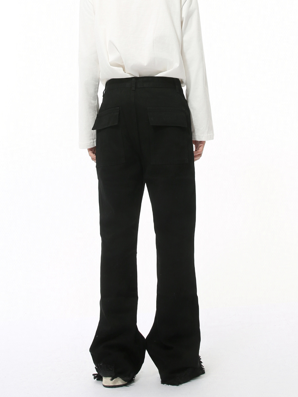 MTLCLOTHES Hombres| Nuevos productos de cuatro estaciones de Europa y América de alta calle de metal con cremallera de empalme de bordes de lana jeans casuales