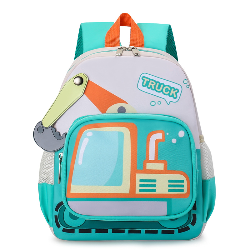 Jardín de infantes lindas mochilas para bebés caricaturas interesantes excavadoras mochilas para niños y niñas mochilas para niños de gran capacidad