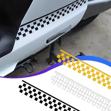 电动摩托车贴纸拉花车身油箱头盔泥板防水改装线条纹格子反光防水