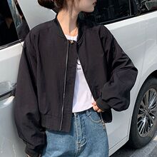 短款夹克外套女春季2025新款宽松休闲小个子气质显瘦设计感棒球服