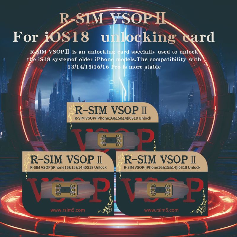 R-SIM VSOP2は、iPhone13-16の全シリーズのAppleカードステッカーiOS18 CLUBロック解除カードステッカーに適しています。|undefined
