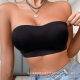 Cross-border Temu Explosive Women's Strapless Bra Cross Back Design Side Buckle Wireless Detachable Pad