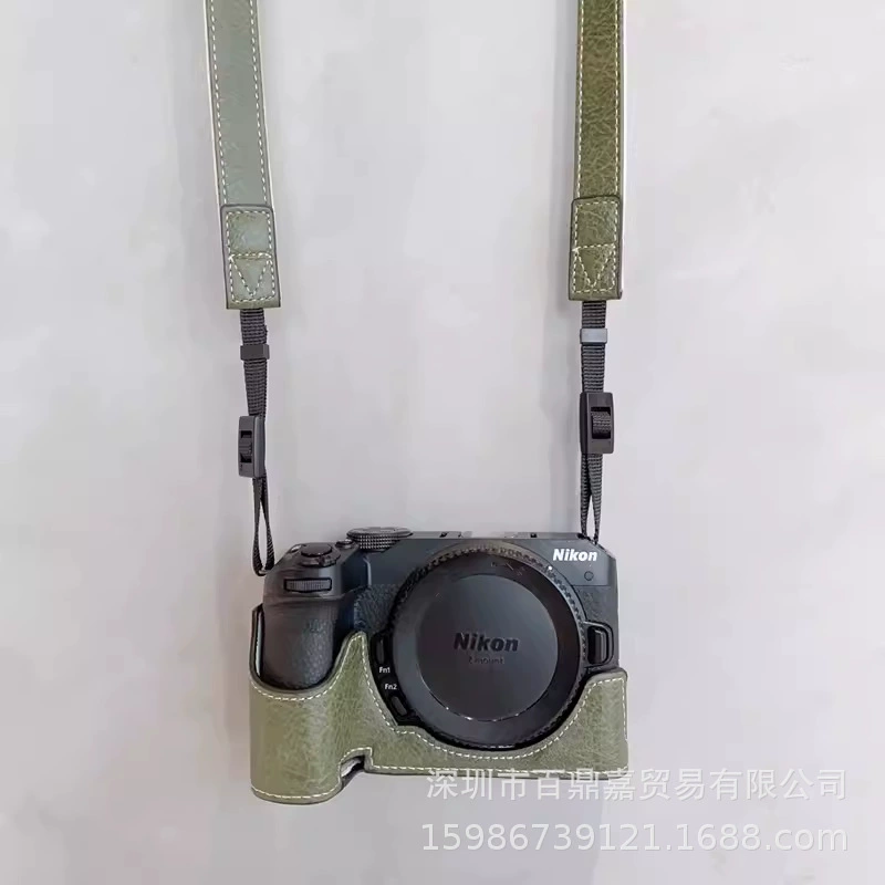 Защитный полукейс (для Nikon Z50 Z30) портативная сумка для камеры с ремешком на одну плечо, черный/зеленый/кофейный