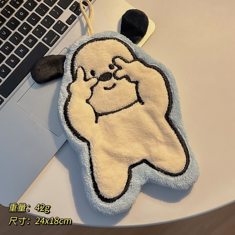 アニメかわいい高颜値キッチン雑巾トイレ手洗い小方巾吊り下げ吸水厚手巾|undefined