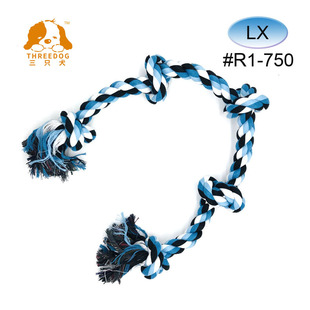Big Dog 5 knot three-strand portable hanging ball molar tooth cleaning toy pet toy dog toy wholesale