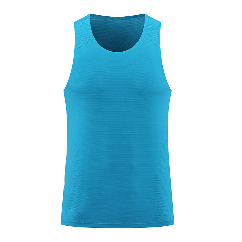 Camiseta de maratón de pista y campo de atletismo de entrenamiento transpirable elástico sin costuras de fitness para hombre con estampado ligero