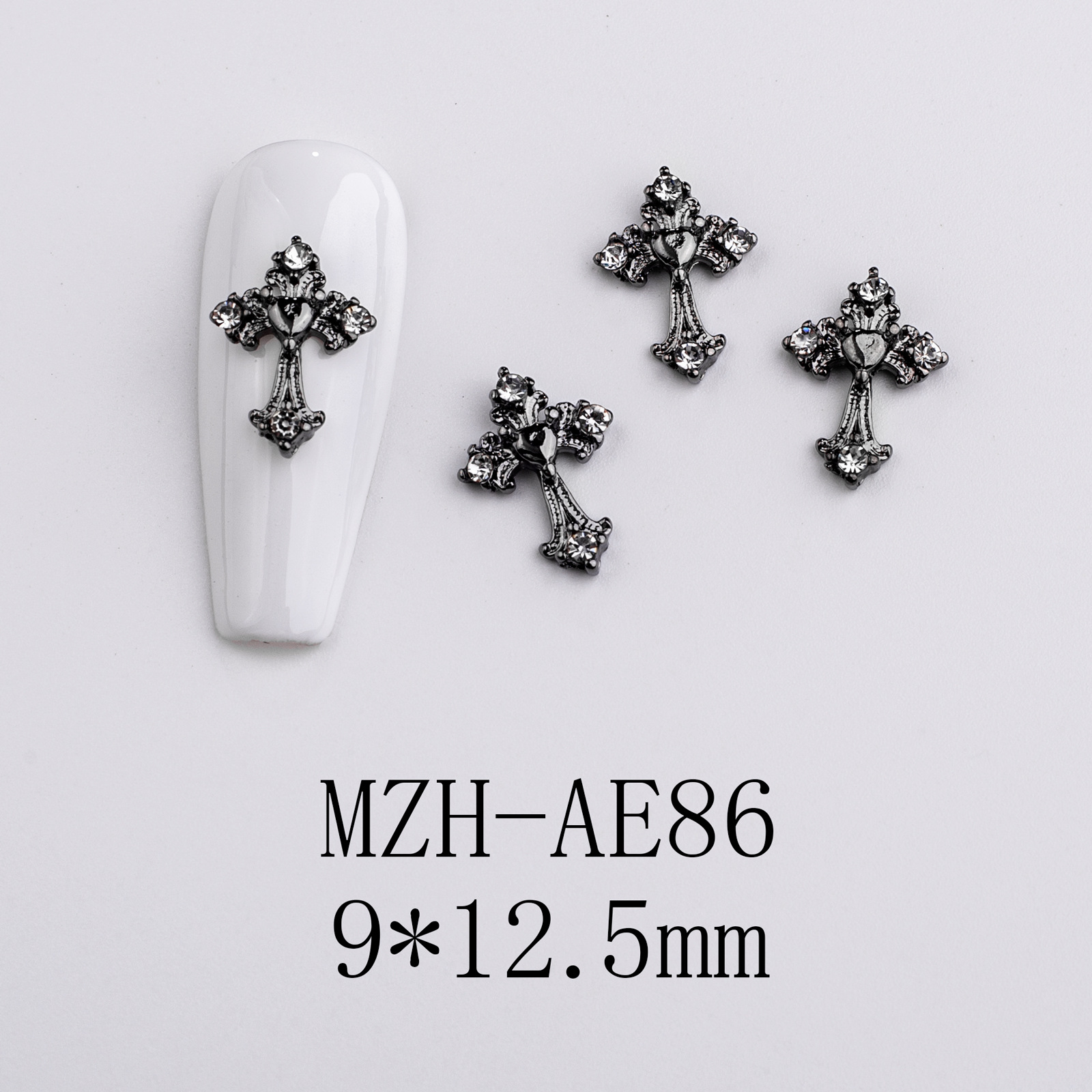 5g Weight Nail Decoration Accessories Nail Supplies 10 PCS/Package Quantity Alloy Material Halloween Festival Cross, Spider, Skull Pattern Retro, Classic Style Style Halloween Retro Classic Style Cross Spider Skull Alloy Nail Decoration Accessories 10 PCS/Package 18