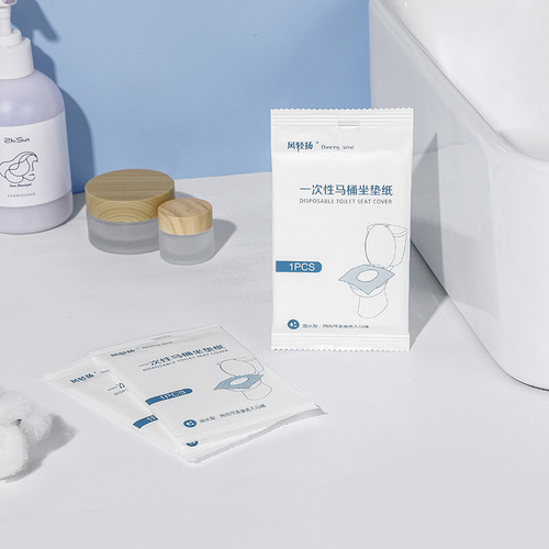 Double-layer thick disposable toilet seat cover with independent packaging, adhesive toilet paper, and dissolvable toilet seat cover wholesale
