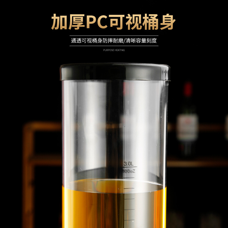 ザビール酒砲商用発光酒柱創意酒塔3Lジュース桶蛇口付き商用カフェテリア飲料機|undefined
