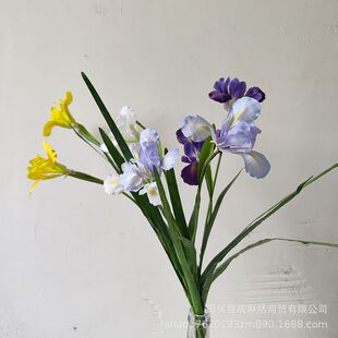 Simulation Gao Juan Iris wedding floral home decoration living room dining table decoration Alice floral purple Irish