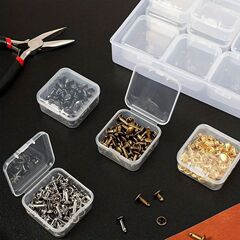 [5.5CM 正方形] pp 正方形収納ボックス PP ミニプラスチックボックスボックスパーツボックスデスクトップ透明