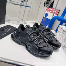 欧洲站新款春季真皮男士透气厚底运动鞋板鞋老爹鞋情侣鞋低帮男鞋