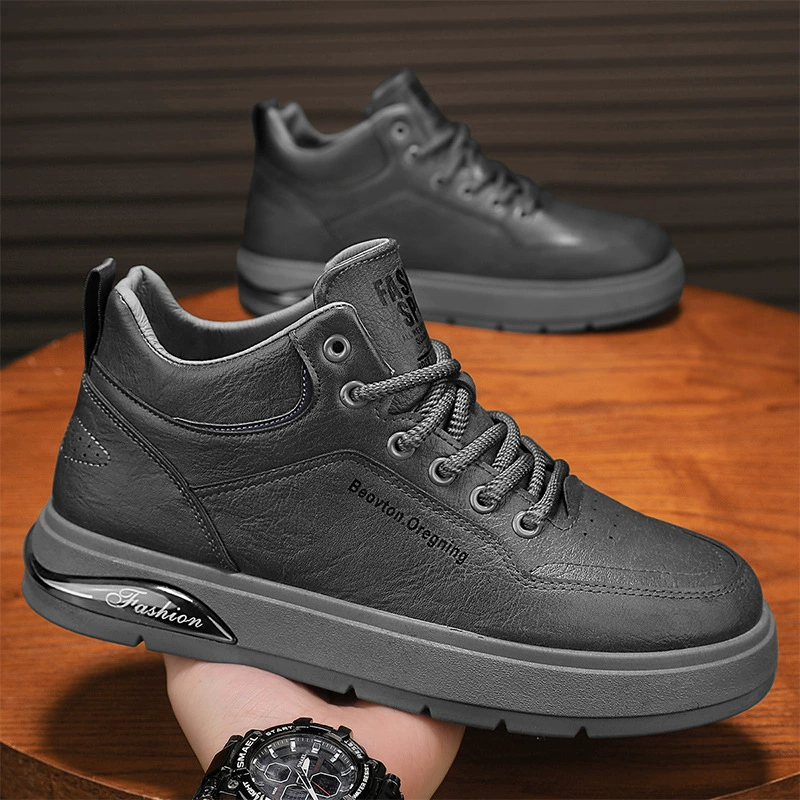 Footwear, men's universal sports non-slip sneakers, waterproof work shoes for leisure for leather shoes, autumn