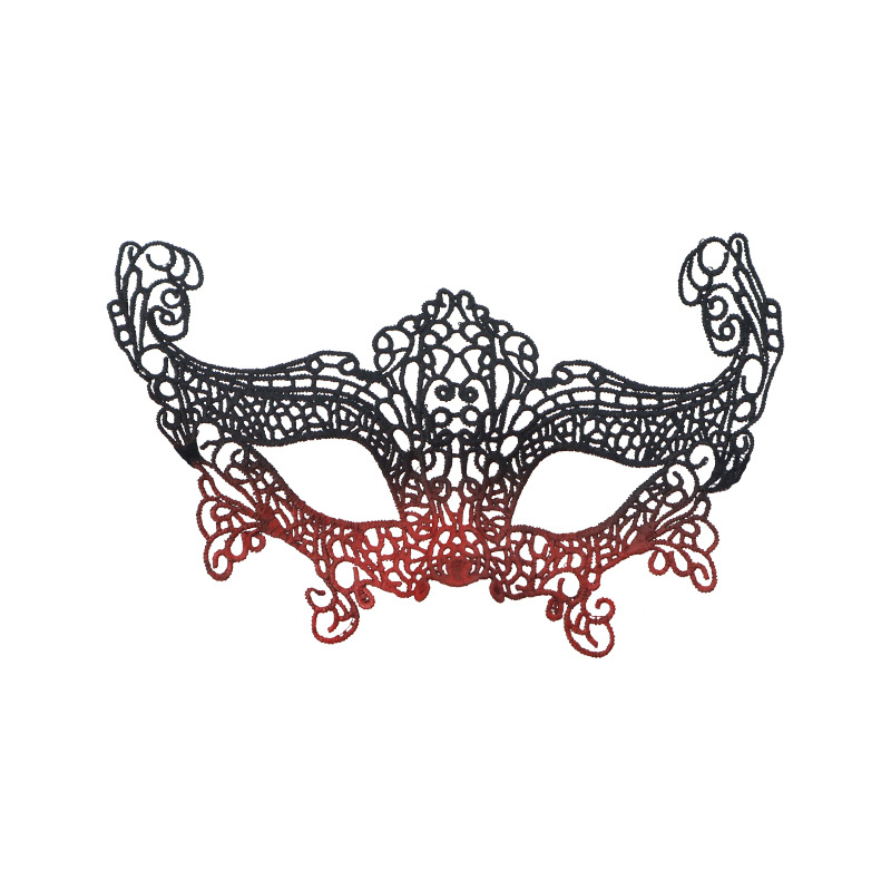 Nueva máscara de mascarada transfronteriza, máscara, fiesta de Halloween, espectáculo de carnaval, accesorios de peinado de encaje, máscara para los ojos