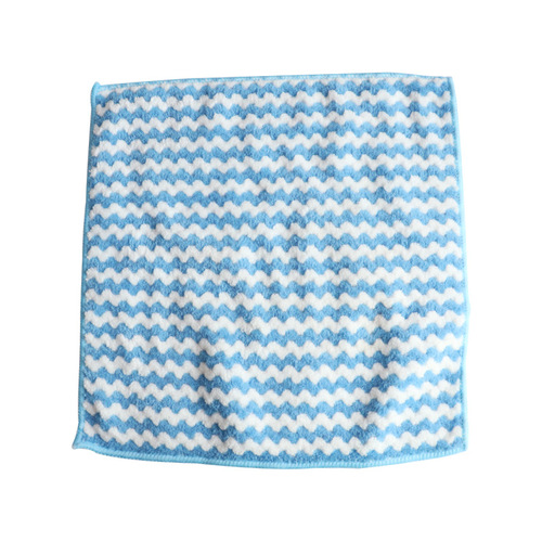Kitchen rag, non-stick oil dish towel, striped absorbent scouring pad, water ripple rag, thickened rainbow cleaning towel