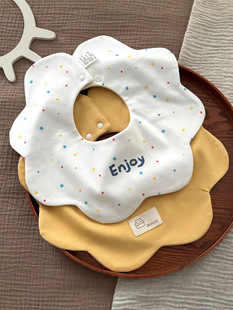 易顽宝 Children's double-sided waterproof cotton eating bib, 0-2 years 3