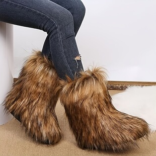 K 76108 Winter Boots Imitation Fox Fur �º���ëѩ��ѥ