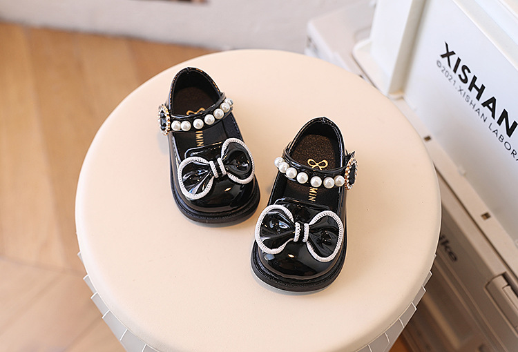 2023 kinder Leder Prinzessin Frühling und Herbst Weiche Sohle Walking Baby Mädchen Bean Einzelnen Schuhe_voghion.com