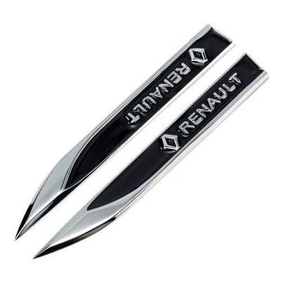 Body sticker Plate Side Label Blade Decorative - pair-pack-renault-red
