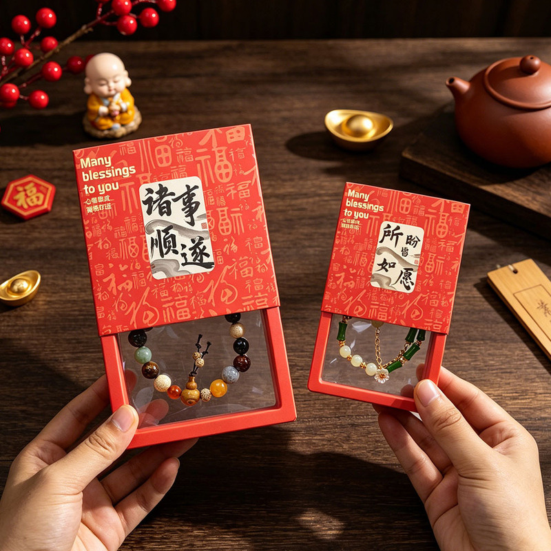 Fortune Character Pe Floating Box Cover for Jewelry Bracelets, Dustproof and Anti-Oxidation Transparent Pull-Out Box, Jewelry Storage Box Fortune Character Pe Floating Box Cover for Jewelry Bracelets, Dustproof and Anti-Oxidation Transparent Pull-Out Box, Jewelry Storage Box