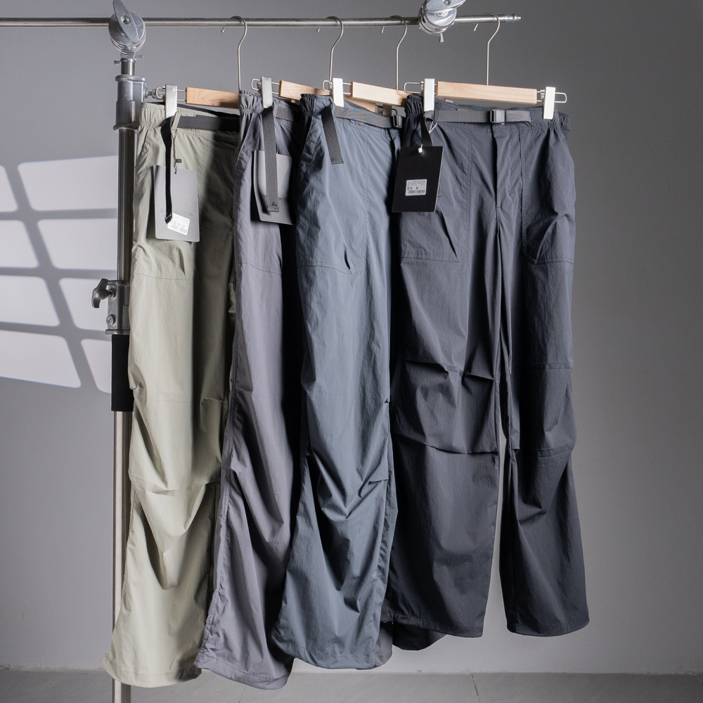 Spring and Summer Cool Leather Men's and Women's Paratrooper Pants 505Cool Air Thin Breathable Natural Stereo Pleated Casual Pants Pants