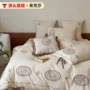 床上少女色织法式被套