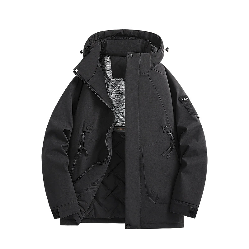 Теплый демисезонный пуховик, больших размеров, американский стиль, oversize