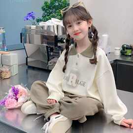 女童秋装套装2025新款儿童洋气韩版女孩春秋款休闲运动秋季两件套