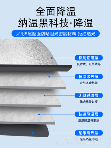 Car sunshade, sun protection, heat insulation, sun shade curtain, parking, in-car foldable front windshield fan, shade, magic tool