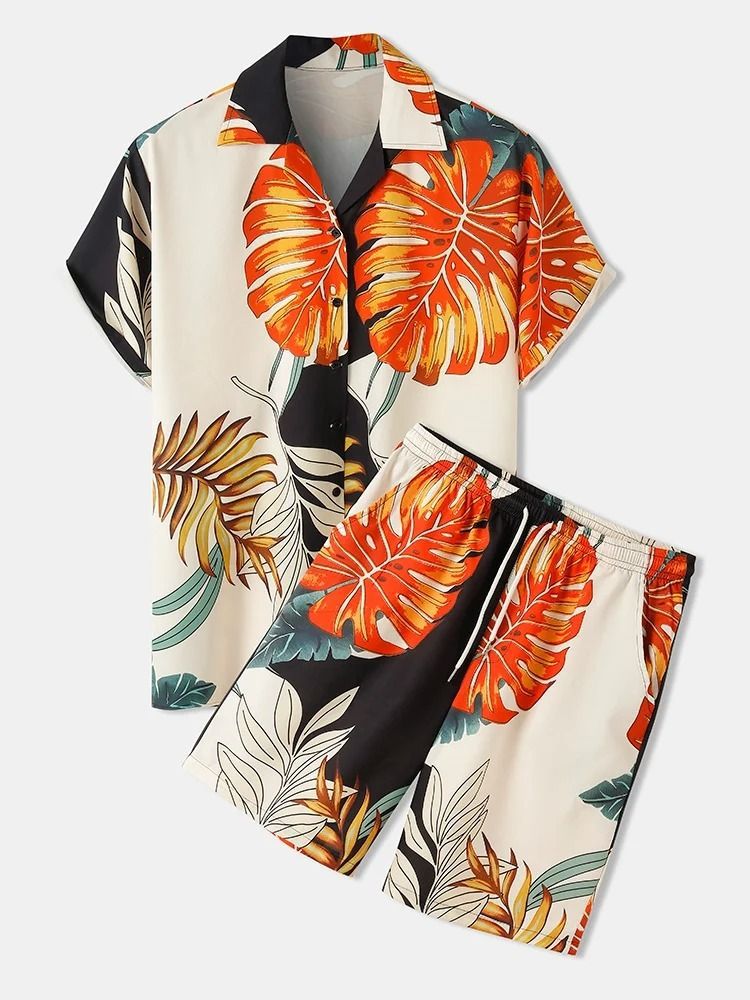 2025 nuevo estilo Amazon transfronterizo tendencia de moda casual europea y americana camisa de manga corta pantalones cortos traje MB1 MA1